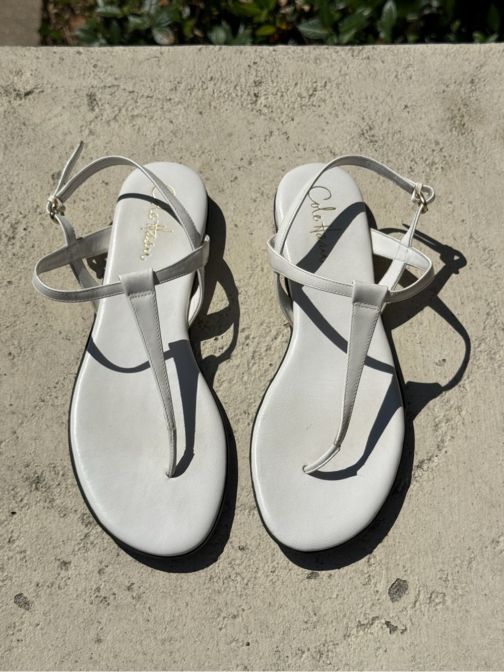 NWOT Cole Haan Nike Air flat thong sandals with ankle strap - size 8.5 B
